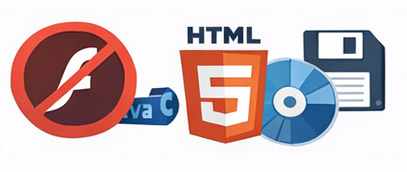 Esempio di tecnologie obsolete in un sito web con Flash